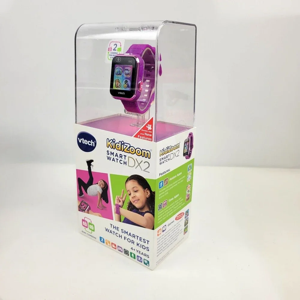 VTech KidiZoom Smartwatch DX2 Purple Smart Watch for Kids Camera Video Games NEW